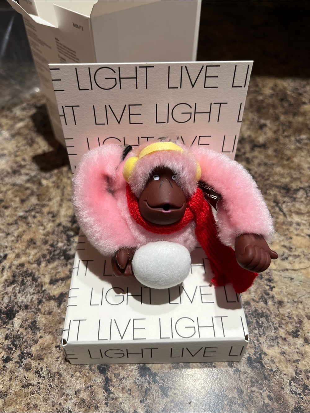 Kipling Snowball Monkey Keychain - Picture 6 of 8